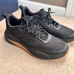 Adidas 11.5 Mens Black Casual Sneakers Tennis Shoes Lace Up